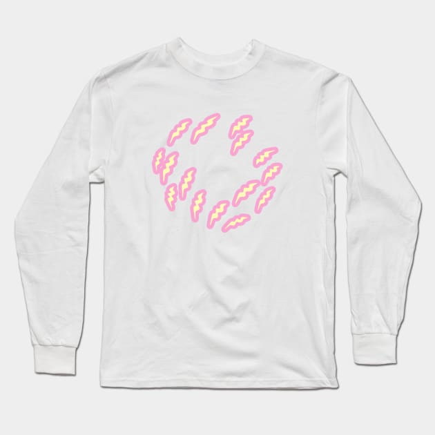 Pink Lemonade Lightning Long Sleeve T-Shirt by candidkiddo